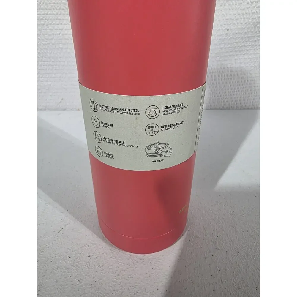 STANLEY 36 oz. IceFlow Bottle with Flip Straw Lid HIBISCUS New - Picture 2 of 7